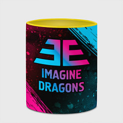Кружка 3D Imagine Dragons - neon gradient, цвет: 3D-белый + желтый — фото 2