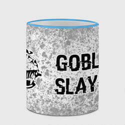 Кружка 3D Goblin Slayer glitch на светлом фоне: надпись и си, цвет: 3D-небесно-голубой кант — фото 2