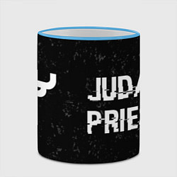 Кружка 3D Judas Priest glitch на темном фоне: надпись и симв, цвет: 3D-небесно-голубой кант — фото 2