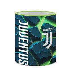 Кружка 3D Juventus green neon, цвет: 3D-светло-зеленый кант — фото 2