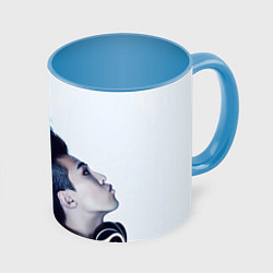 Кружка 3D TOP and GD, цвет: 3D-белый + небесно-голубой