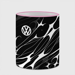 Кружка 3D Volkswagen - острые линии, цвет: 3D-розовый кант — фото 2