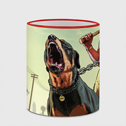 Кружка 3D Собака из GTA, цвет: 3D-красный кант — фото 2