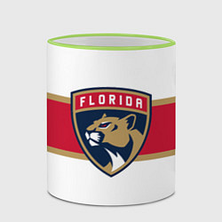 Кружка 3D Florida panthers - uniform - hockey, цвет: 3D-светло-зеленый кант — фото 2