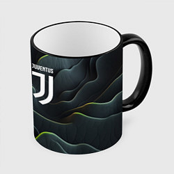 Кружка 3D Juventus dark green logo, цвет: 3D-черный кант