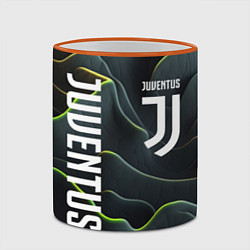 Кружка 3D Juventus dark green logo, цвет: 3D-оранжевый кант — фото 2