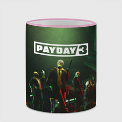Кружка 3D Грабители Payday 3, цвет: 3D-розовый кант — фото 2