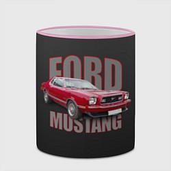 Кружка 3D Автомашина Ford Mustang, цвет: 3D-розовый кант — фото 2