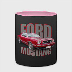 Кружка 3D Автомашина Ford Mustang, цвет: 3D-белый + розовый — фото 2