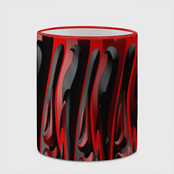 Кружка 3D Пластик красно-черный, цвет: 3D-красный кант — фото 2