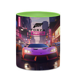 Кружка 3D Forza Horizon street racing, цвет: 3D-белый + светло-зеленый — фото 2