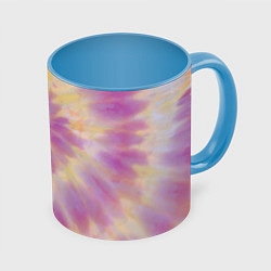 Кружка 3D Tie-Dye дизайн, цвет: 3D-белый + небесно-голубой