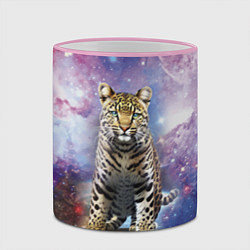 Кружка 3D Space leopard, цвет: 3D-розовый кант — фото 2