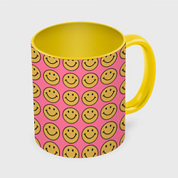 Кружка 3D Smiley, цвет: 3D-белый + желтый