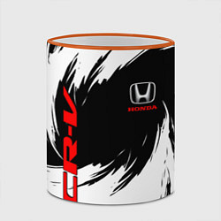 Кружка 3D Honda - белые краски, цвет: 3D-оранжевый кант — фото 2