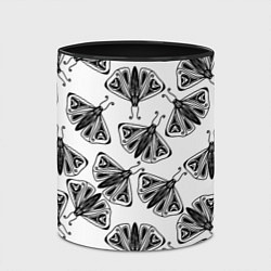 Кружка 3D Butterflies - gothic pattern, цвет: 3D-белый + черный — фото 2