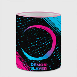 Кружка 3D Demon Slayer - neon gradient, цвет: 3D-розовый кант — фото 2