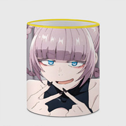 Кружка 3D Yofukashi no Uta Надзуна Нанакуса, цвет: 3D-желтый кант — фото 2