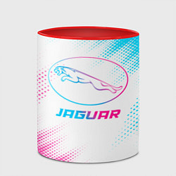 Кружка 3D Jaguar neon gradient style, цвет: 3D-белый + красный — фото 2