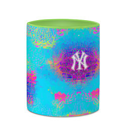Кружка 3D New York Yankees - baseball team - logo, цвет: 3D-белый + светло-зеленый — фото 2