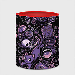 Кружка 3D Ведьминский паттерн, цвет: 3D-белый + красный — фото 2