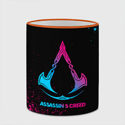 Кружка 3D Assassins Creed - neon gradient, цвет: 3D-оранжевый кант — фото 2