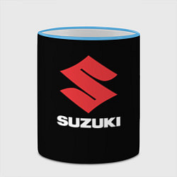 Кружка 3D Suzuki sport brend, цвет: 3D-небесно-голубой кант — фото 2