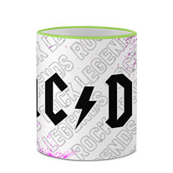 Кружка 3D AC DC rock legends по-горизонтали, цвет: 3D-светло-зеленый кант — фото 2