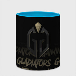 Кружка 3D Gaimin Gladiators style, цвет: 3D-белый + небесно-голубой — фото 2