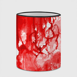 Кружка 3D Кровь на белом, цвет: 3D-черный кант — фото 2