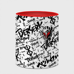 Кружка 3D Berserk tattoo mask, цвет: 3D-белый + красный — фото 2