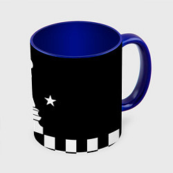 Кружка 3D Шахматный конь, цвет: 3D-белый + синий