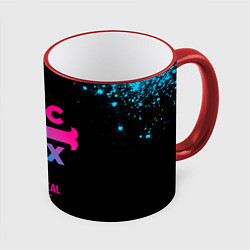 Кружка 3D My Chemical Romance - neon gradient, цвет: 3D-красный кант