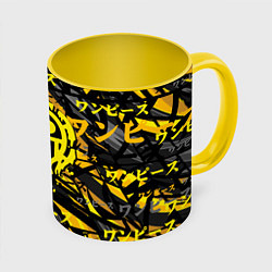 Кружка 3D One Piece Trafalgar symbol, цвет: 3D-белый + желтый