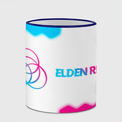 Кружка 3D Elden Ring neon gradient style по-горизонтали, цвет: 3D-синий кант — фото 2