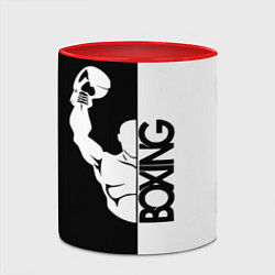 Кружка 3D Boxing - чемпион, цвет: 3D-белый + красный — фото 2