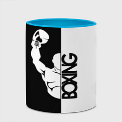 Кружка 3D Boxing - чемпион, цвет: 3D-белый + небесно-голубой — фото 2