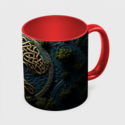 Кружка 3D Кельты: древо жизни, цвет: 3D-белый + красный