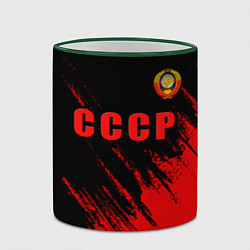 Кружка 3D СССР герб брызги красок, цвет: 3D-зеленый кант — фото 2