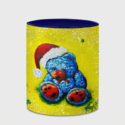 Кружка 3D Плюшевый Санта Клаус, цвет: 3D-белый + синий — фото 2