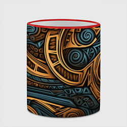 Кружка 3D Паттерн в викингском стиле, цвет: 3D-красный кант — фото 2