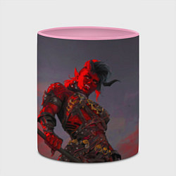 Кружка 3D Карлах из Baldurs Gate 3, цвет: 3D-белый + розовый — фото 2