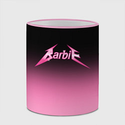 Кружка 3D Барби - стиль металлики: градиент, цвет: 3D-розовый кант — фото 2