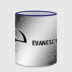 Кружка 3D Evanescence glitch на светлом фоне по-горизонтали, цвет: 3D-синий кант — фото 2