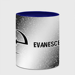 Кружка 3D Evanescence glitch на светлом фоне по-горизонтали, цвет: 3D-белый + синий — фото 2