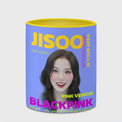 Кружка 3D Jisoo - певица из музыкальной группы Blackpink, цвет: 3D-белый + желтый — фото 2