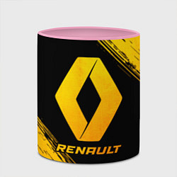 Кружка 3D Renault - gold gradient, цвет: 3D-белый + розовый — фото 2