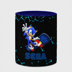 Кружка 3D Sonic sega game, цвет: 3D-белый + синий — фото 2