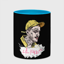 Кружка 3D Lil peep band steel, цвет: 3D-белый + небесно-голубой — фото 2