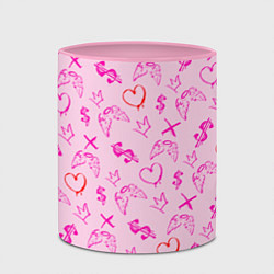 Кружка 3D Паттерн - розовые граффити, цвет: 3D-белый + розовый — фото 2